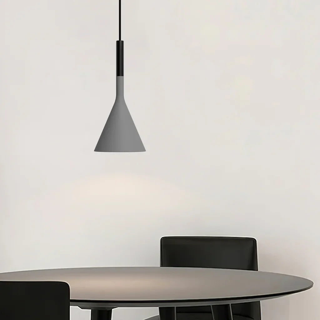 Conical Pendant Light made of Cement in Modern Industrial Design