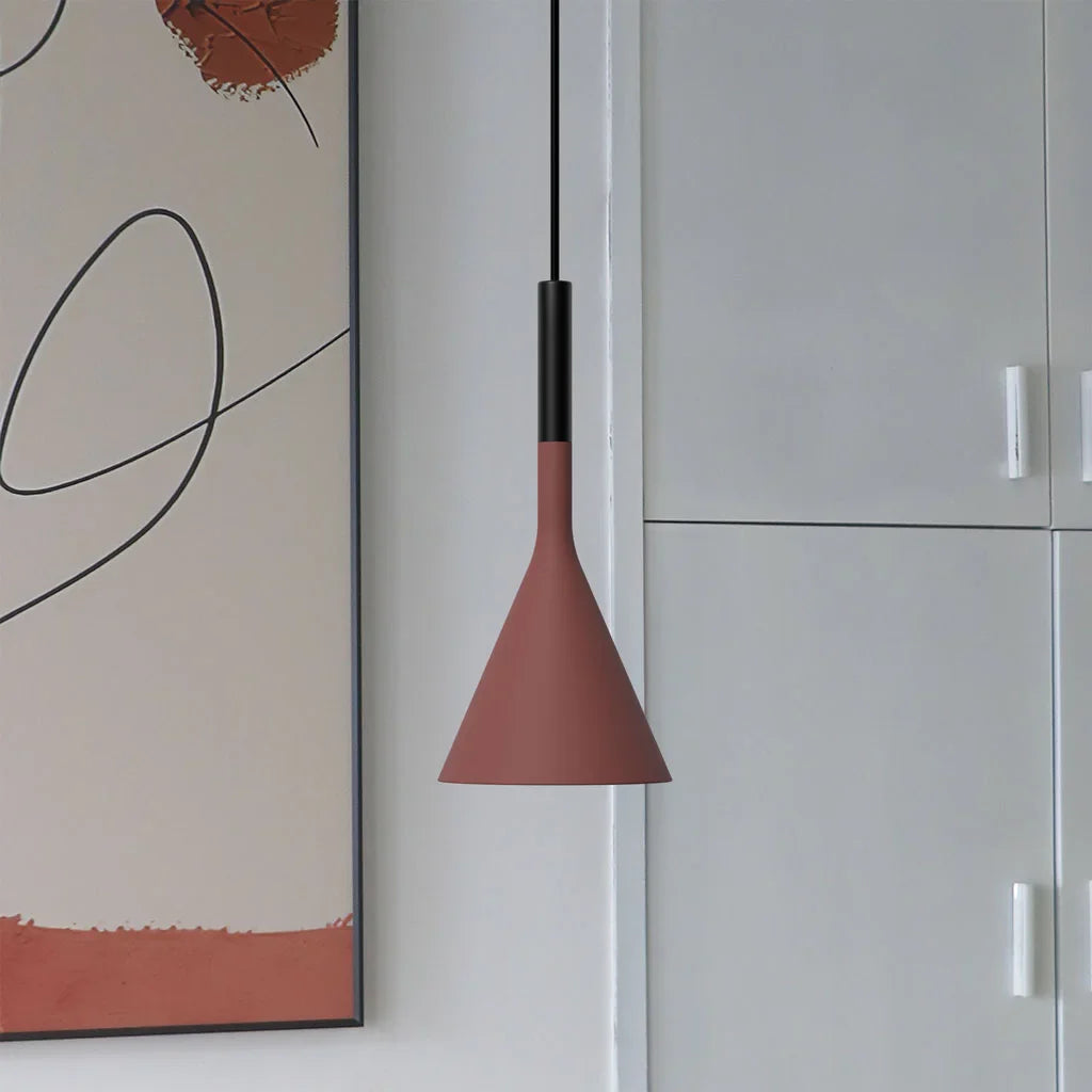 Conical Pendant Light made of Cement in Modern Industrial Design