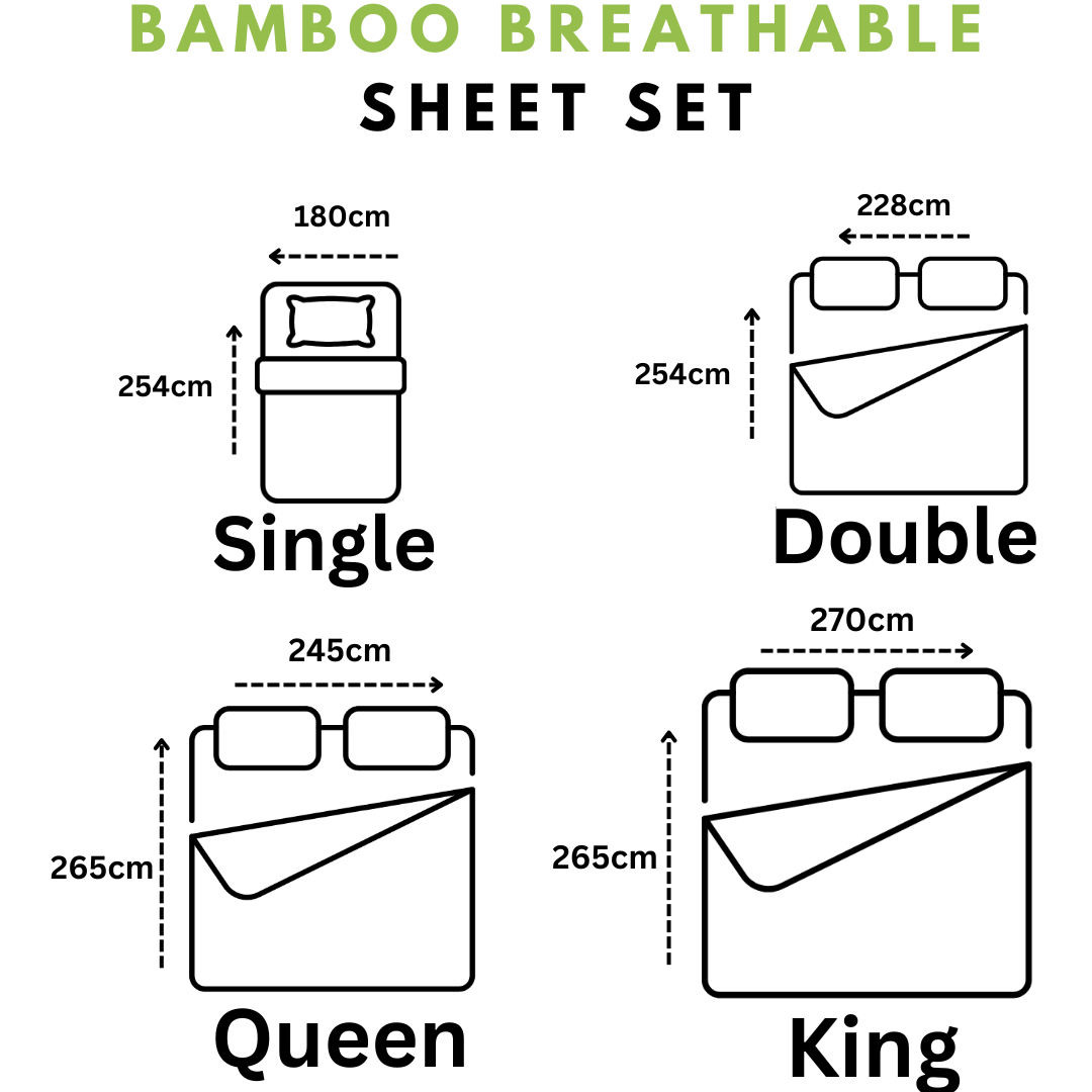 Taavita Cooling Sheet Set - Includes 2 Matching Pillowcases, Fitted & Flat Sheet