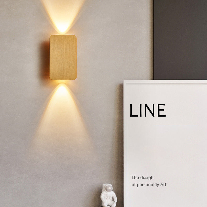 Modern Minimalist Small Square Aluminum LED Wall Light Lamp for Hallways