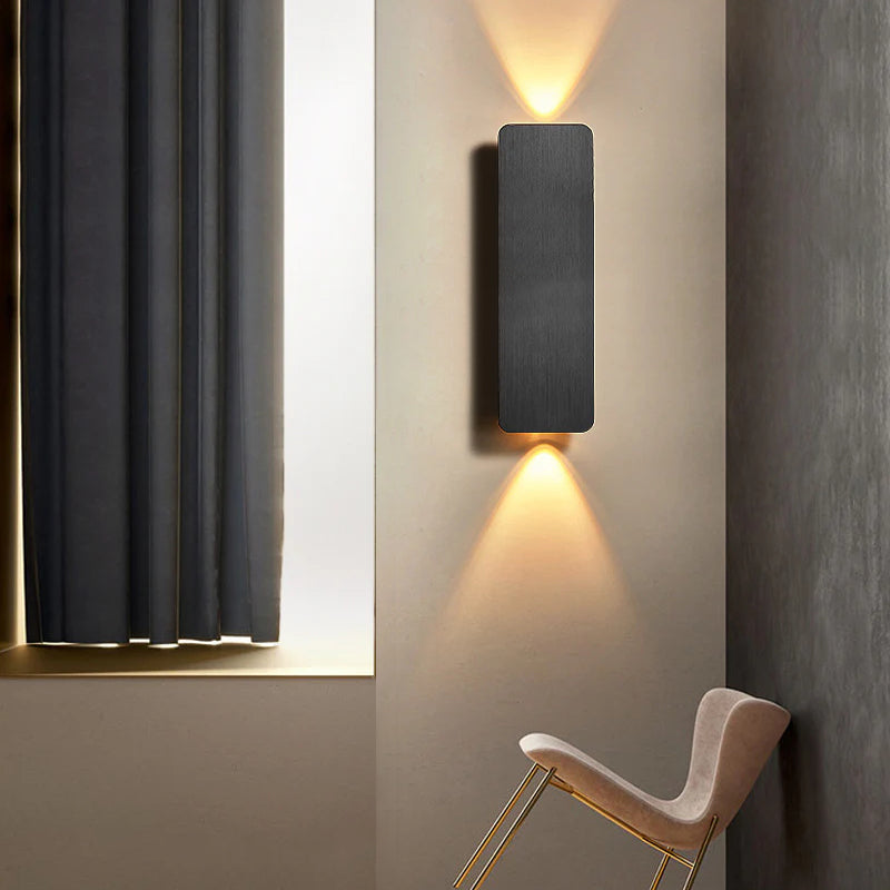 Modern Minimalist Small Square Aluminum LED Wall Light Lamp for Hallways