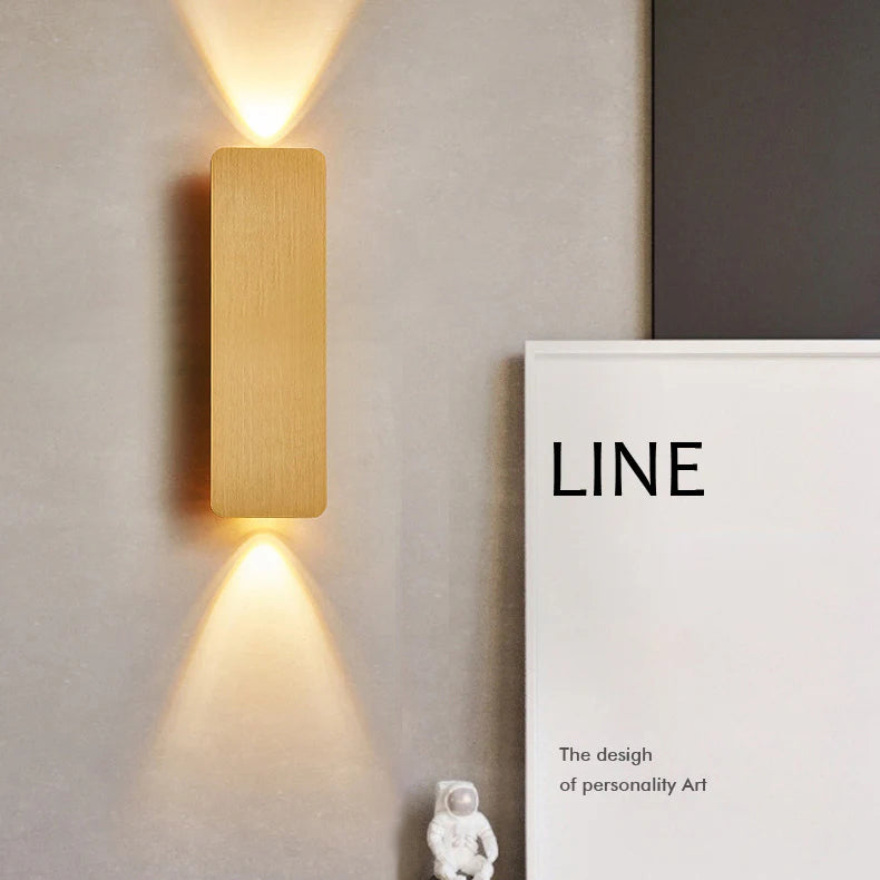 Modern Minimalist Small Square Aluminum LED Wall Light Lamp for Hallways