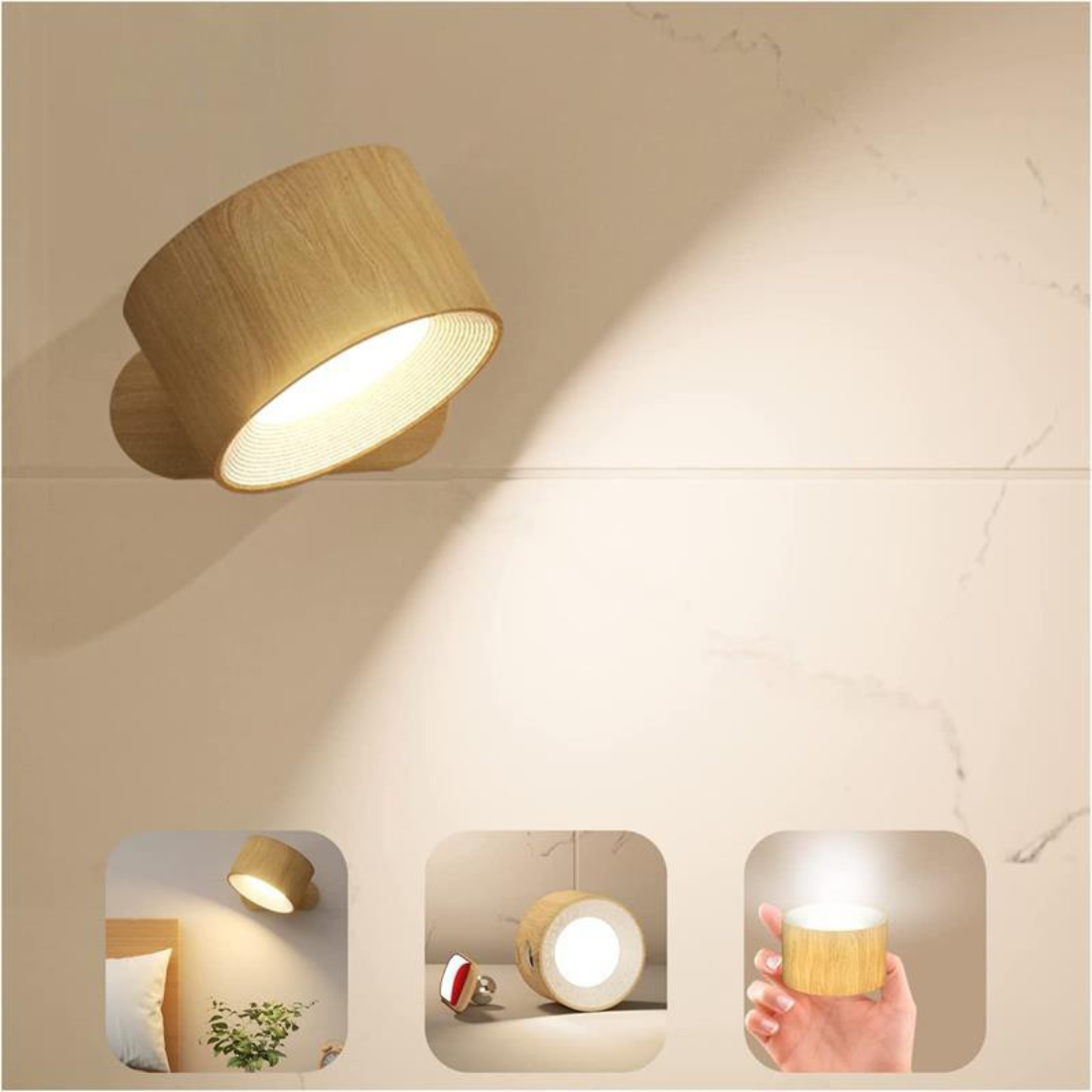 Taavita | Cordless Rechargeable 360° Wall Lamp