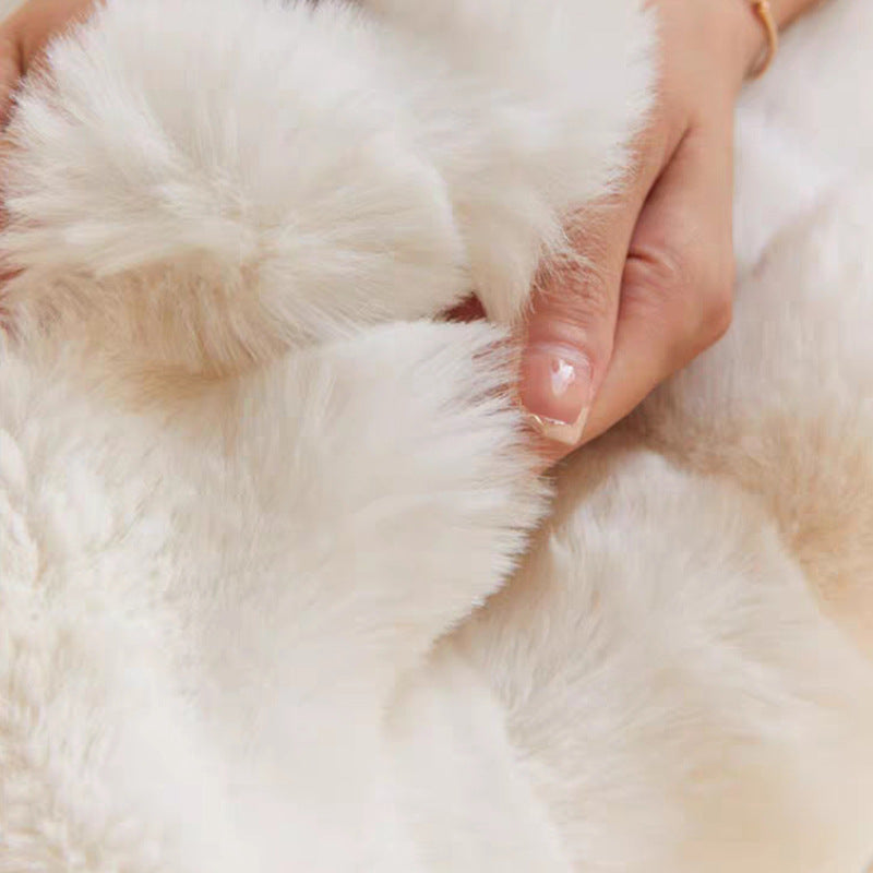 Cozy Rabbit Fur Blanket - Comfort for Your Home