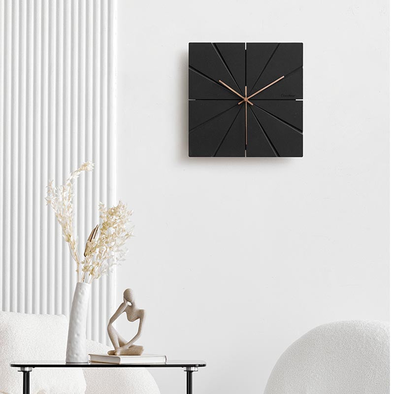 Cross Concrete Wall Clock in Round and Square Shapes