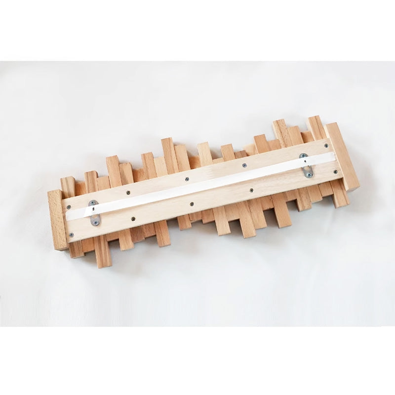 Taavita Wooden Wall Mounted Coat Rack with Piano Hooks: A Blend of Rustic Elegance and Modern Design