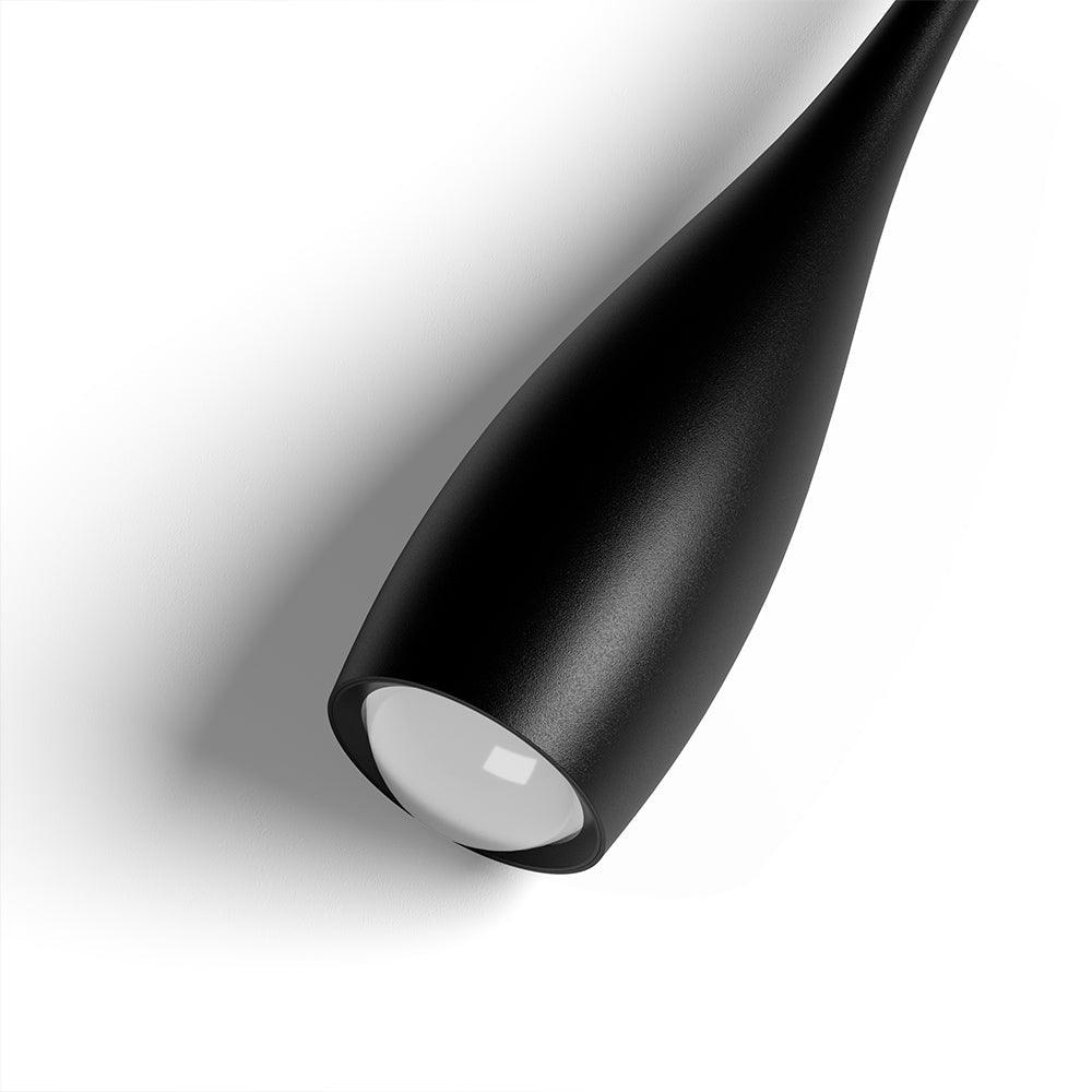 Taavita Minimalistic Pendant Light Drop Shape Black