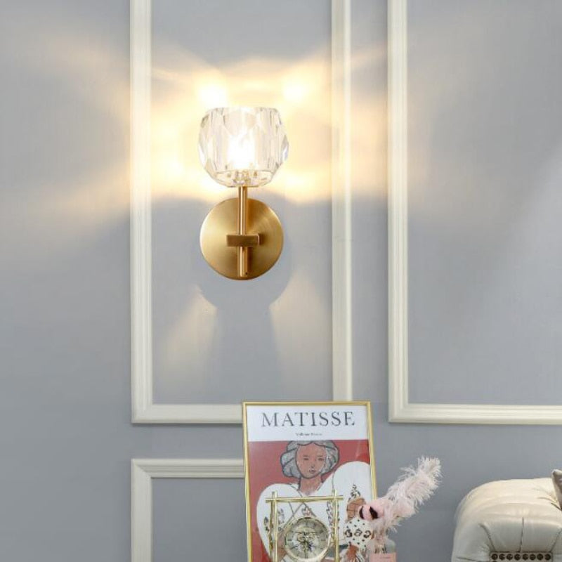 Taavita Wall Lamp LED Bright – Vintage Gold Blossom Design