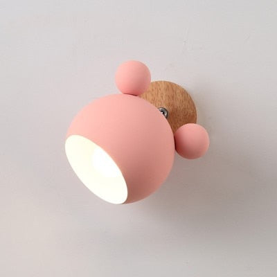 Wall Lamp for Children's Room Wood Bear