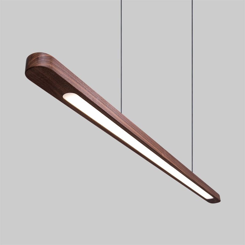 Taavita Ceiling Light Wood Design – Elongated LED Pendant Lamp for a Warm Atmosphere