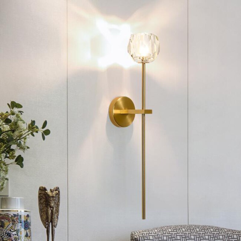 Taavita Wall Lamp LED Bright – Vintage Gold Blossom Design