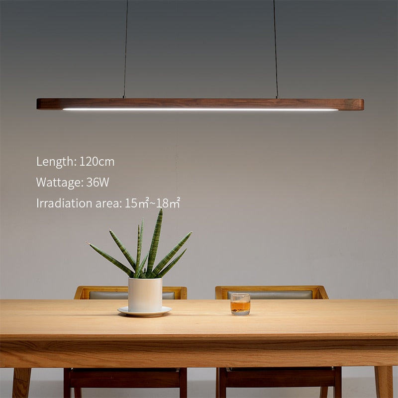 Taavita Ceiling Light Wood Design – Elongated LED Pendant Lamp for a Warm Atmosphere