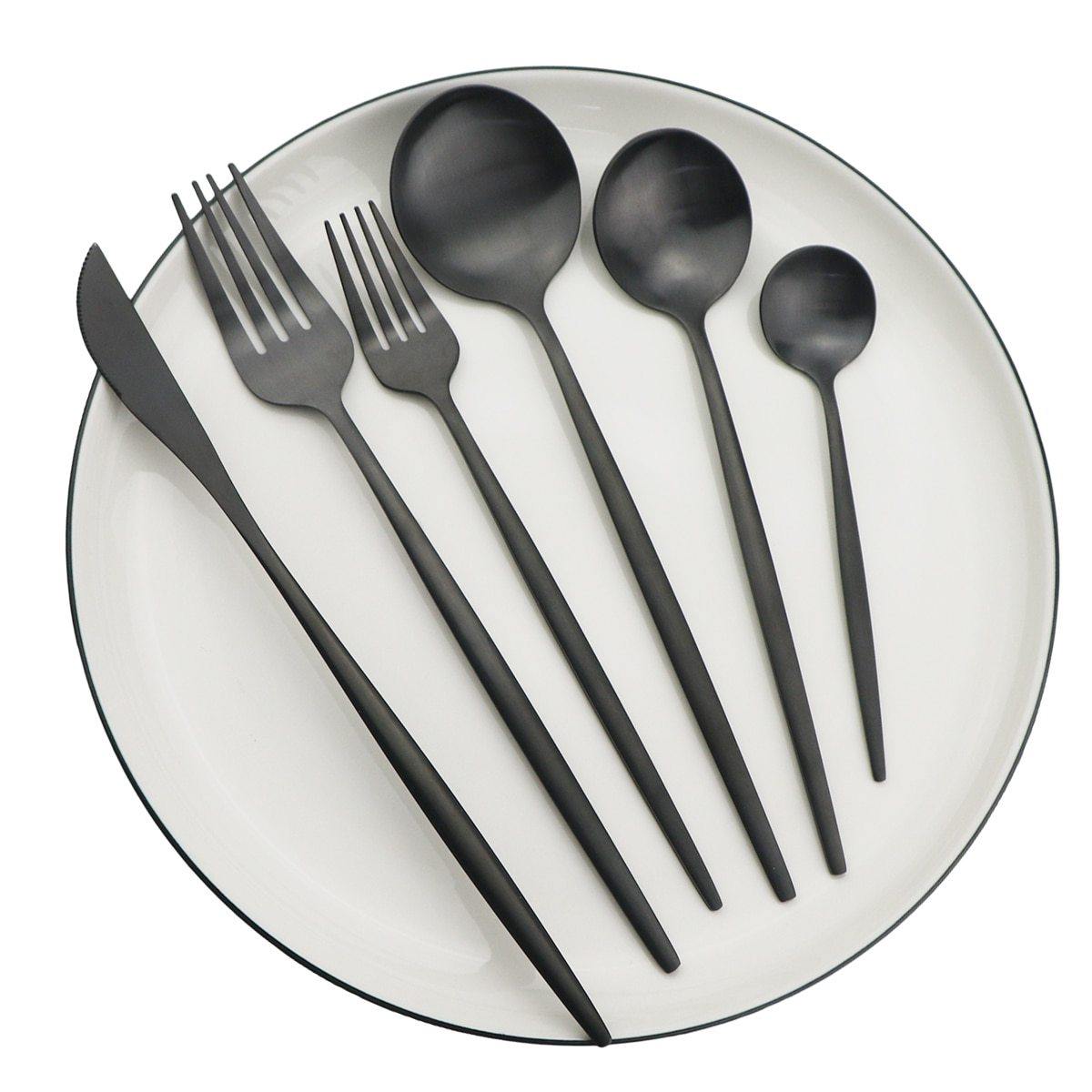 36 Piece Taavita Minimalist Stainless Steel Cutlery Set