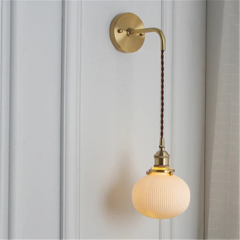 Taavita Wall Lamp White with Fabric Shade