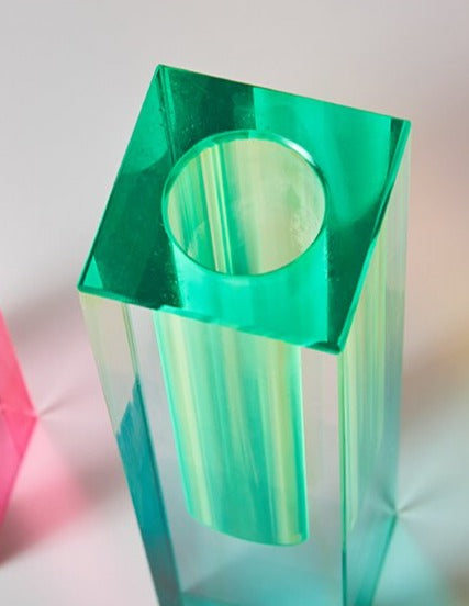 Modern Prism Acrylic Vase & Organizer for Desktop