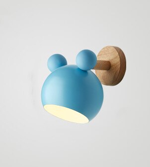 Wall Lamp for Children's Room Wood Bear