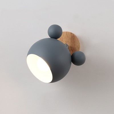 Wall Lamp for Children's Room Wood Bear