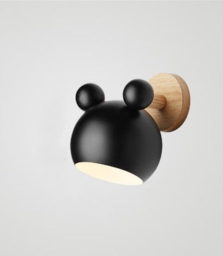 Wall Lamp for Children's Room Wood Bear