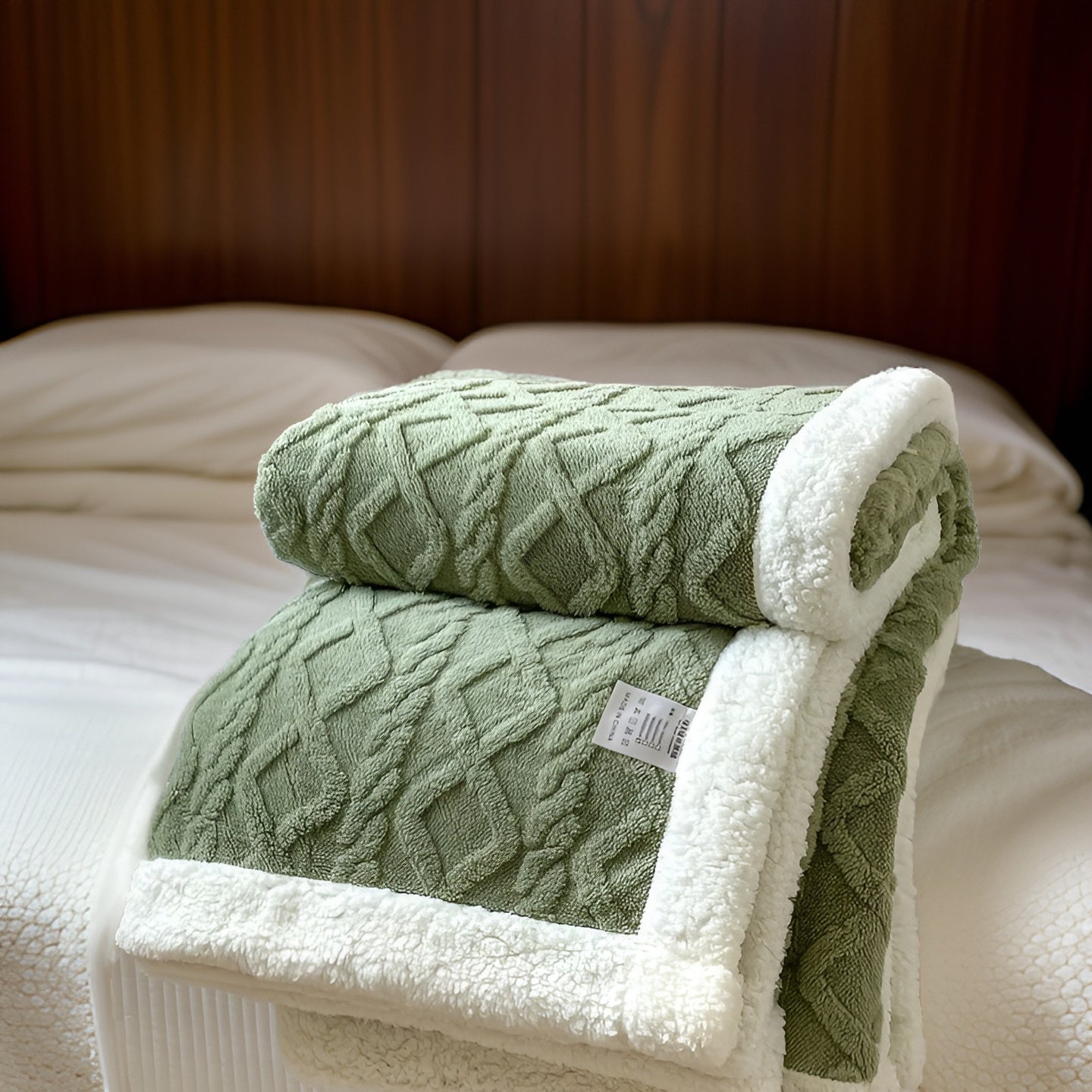 Cozy Cuddle - Double-Sided Plush Cashmere Fleece Blanket for Nightly Warmth with Style