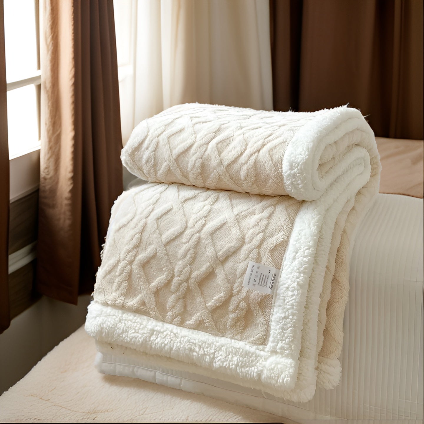 Cozy Cuddle - Double-Sided Plush Cashmere Fleece Blanket for Nightly Warmth with Style