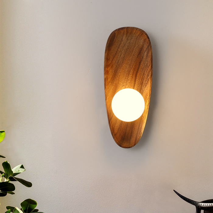 Taavita Natural Wooden Wall-Mounted Lamp