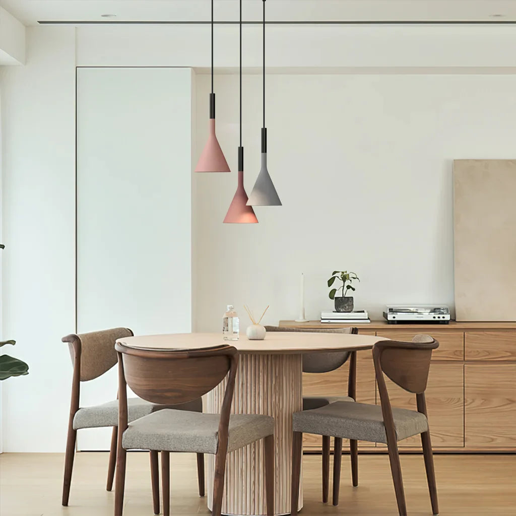 Conical Pendant Light made of Cement in Modern Industrial Design