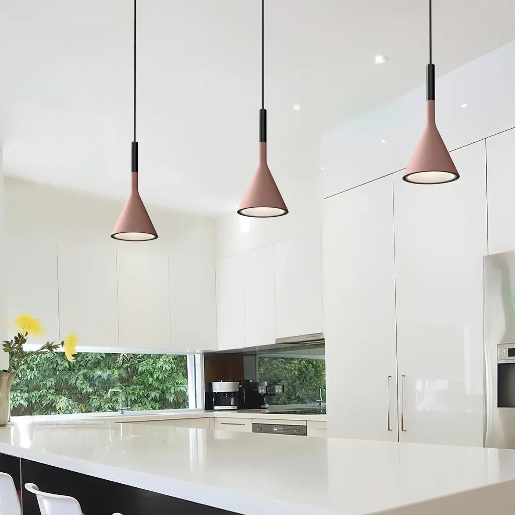 Conical Pendant Light made of Cement in Modern Industrial Design