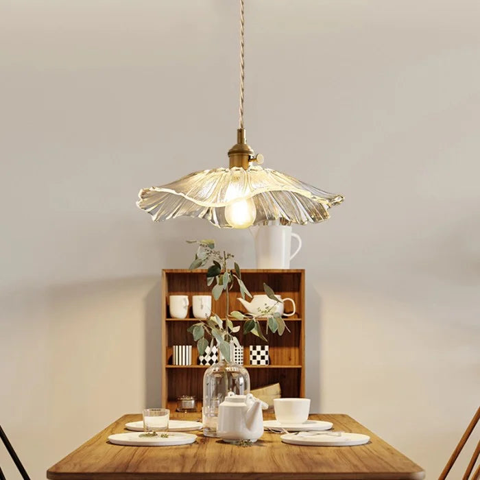 Taavita Lotus Retro-Glass Pendant Light