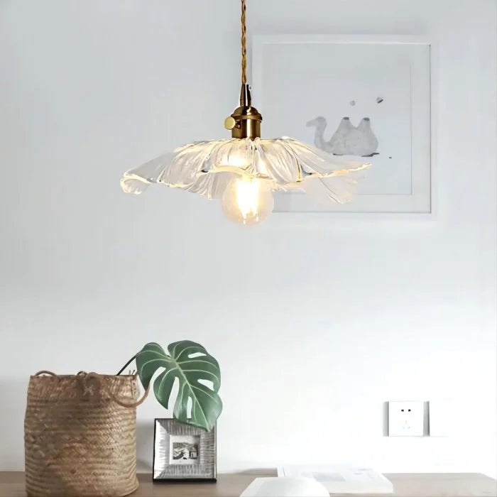 Taavita Lotus Retro-Glass Pendant Light