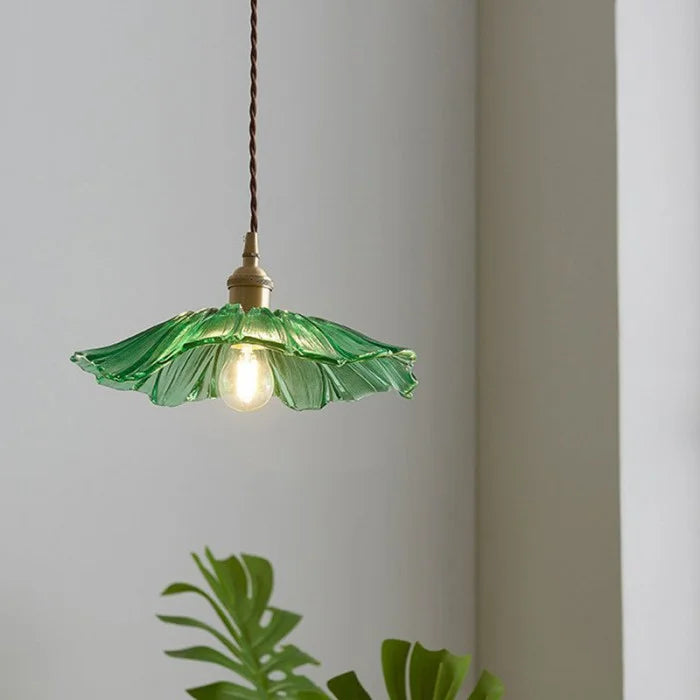 Taavita Lotus Retro-Glass Pendant Light