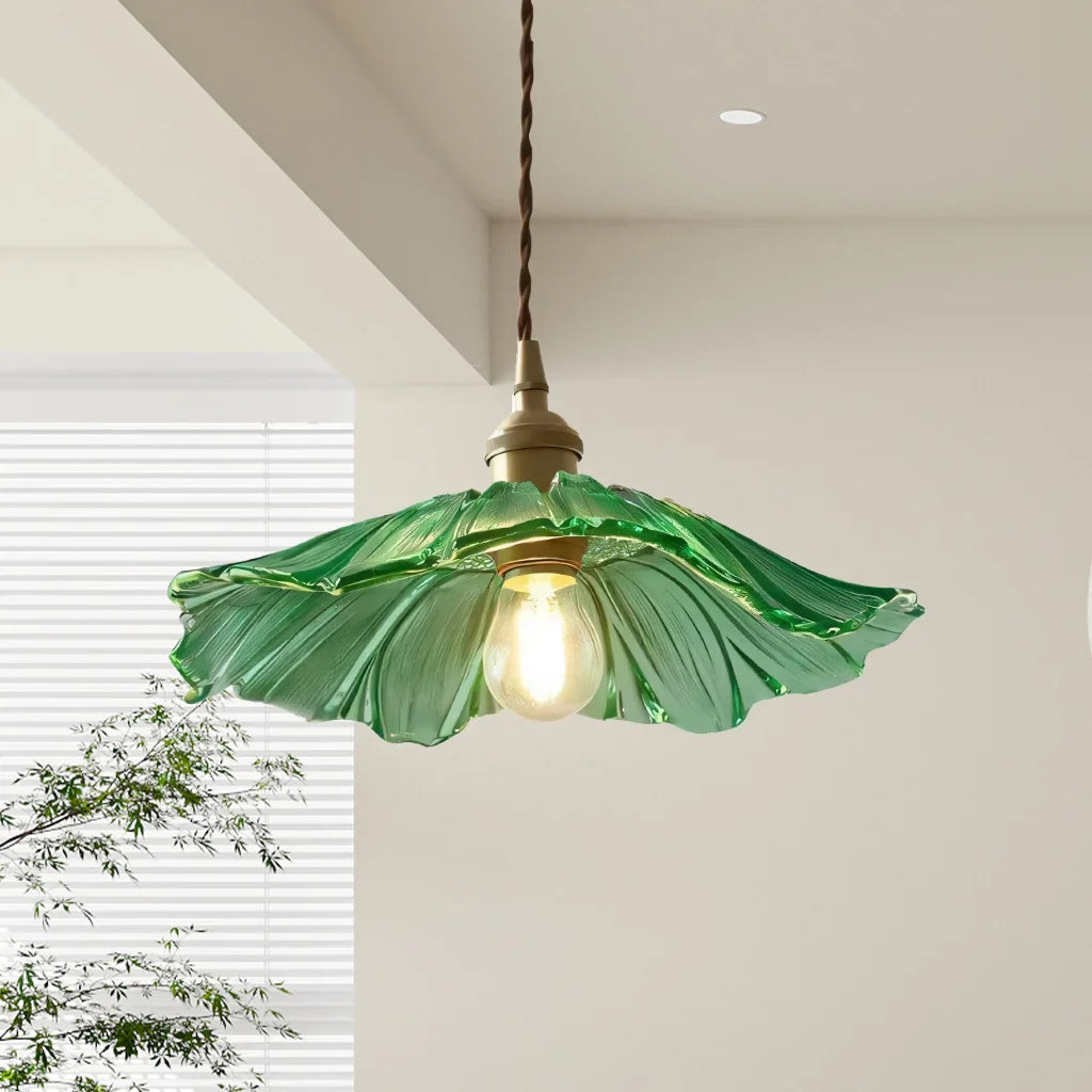 Taavita Lotus Retro-Glass Pendant Light