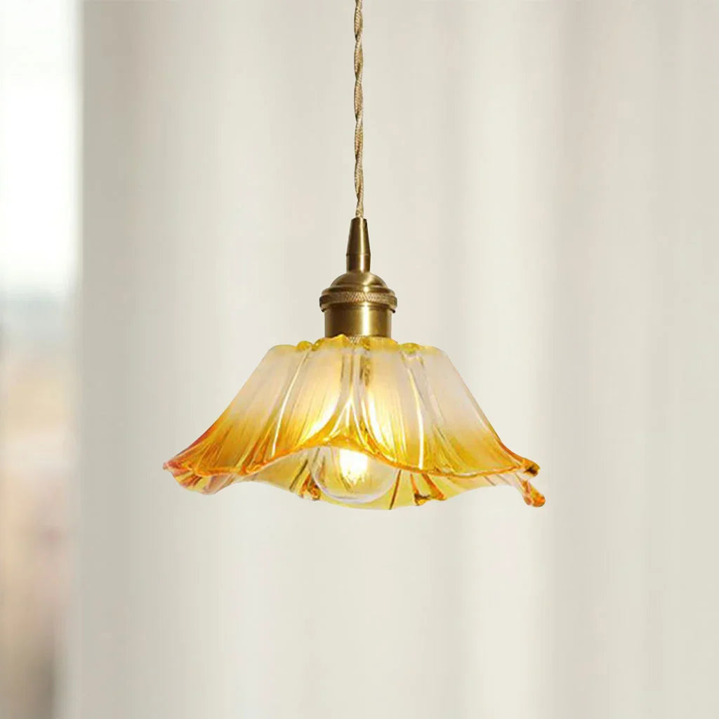 Taavita Lotus Retro-Glass Pendant Light