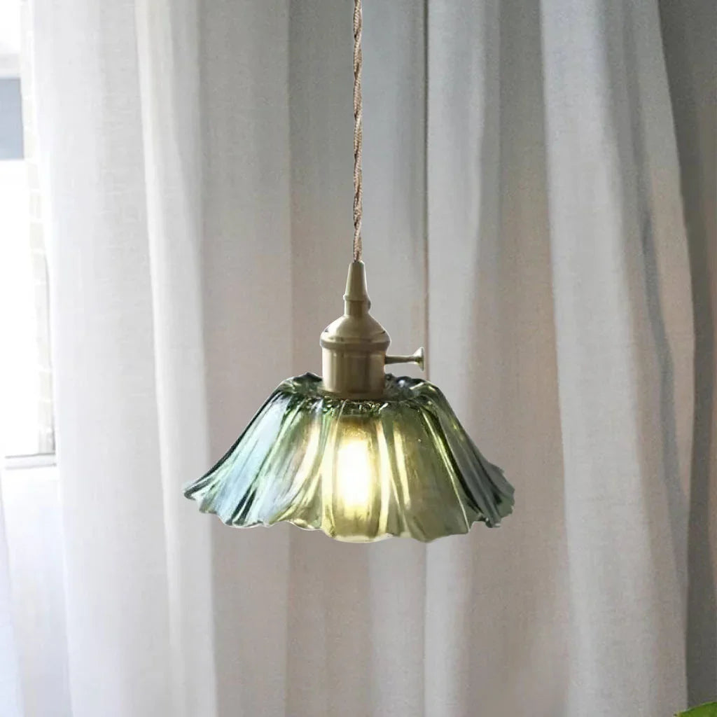 Taavita Lotus Retro-Glass Pendant Light