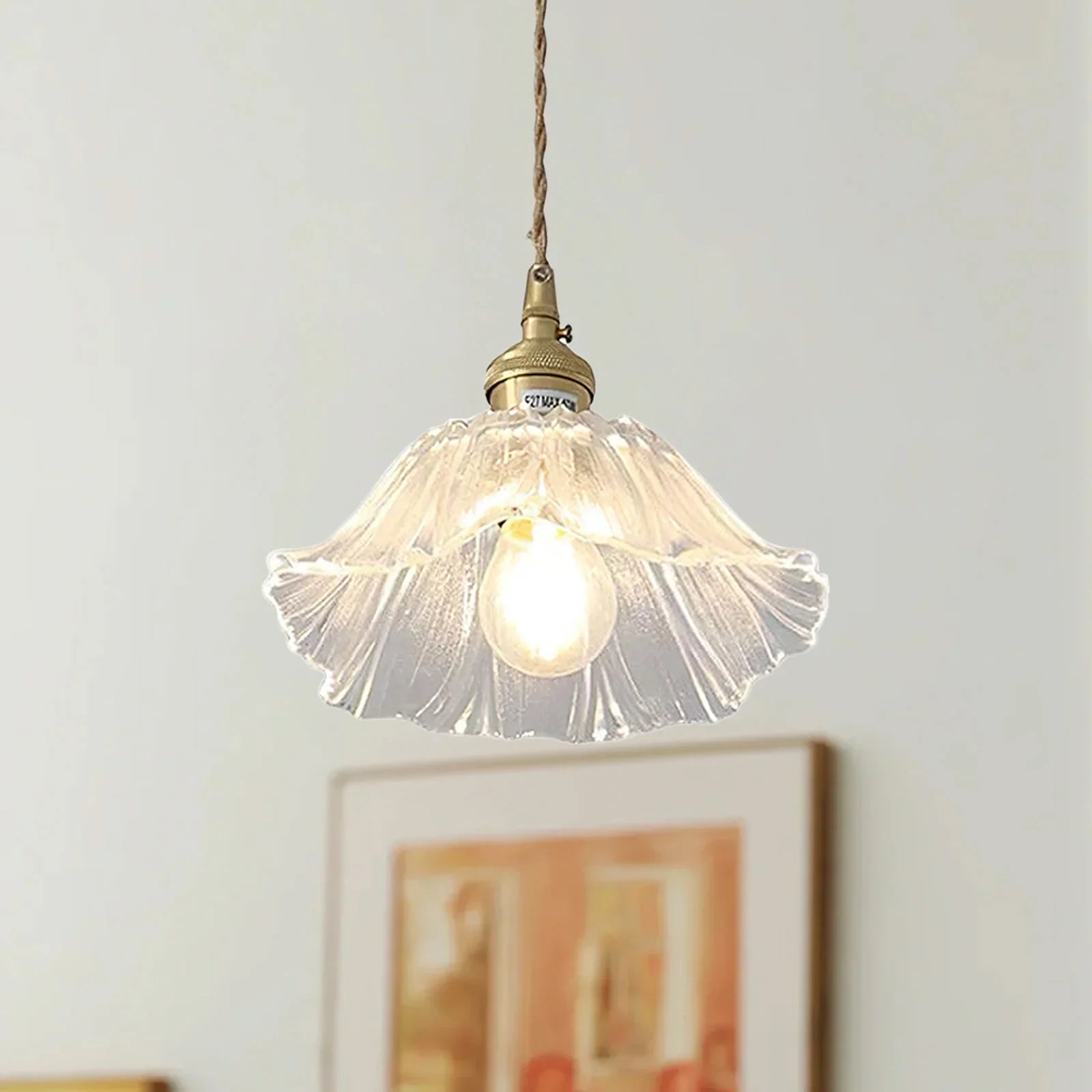 Taavita Lotus Retro-Glass Pendant Light