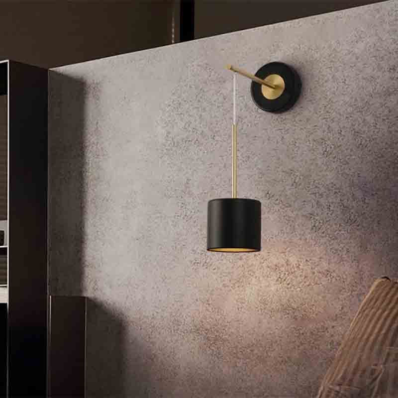 Taavita Calibre Suspended Wall Lamp: Modern Metal Lighting with Acrylic Shade