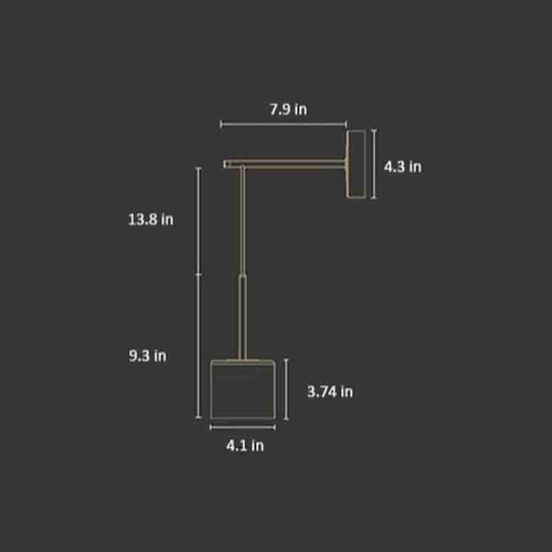 Taavita Calibre Suspended Wall Lamp: Modern Metal Lighting with Acrylic Shade