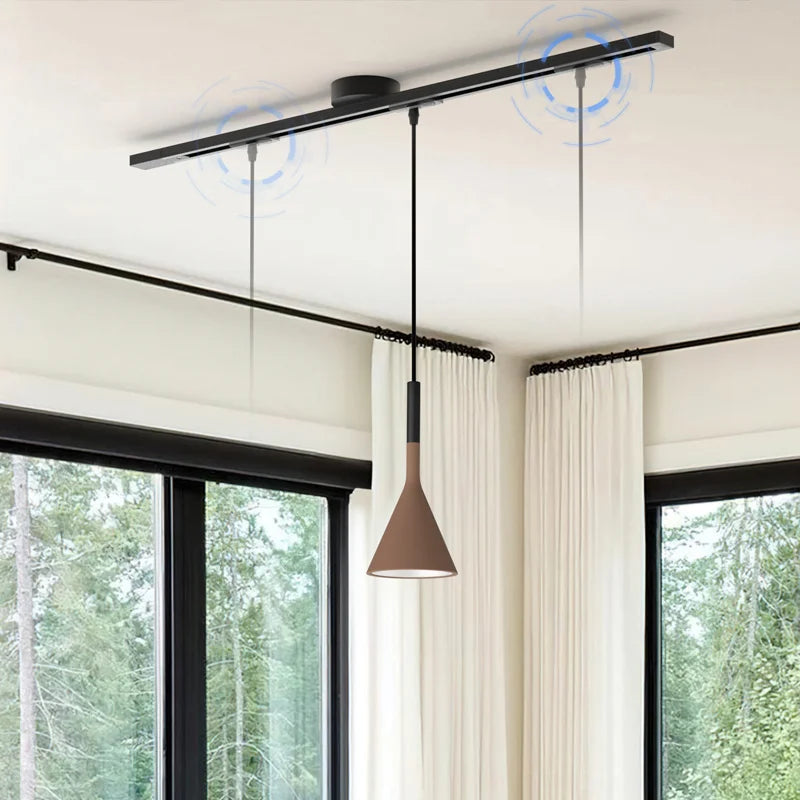 Rotatable, movable ceiling rail Taavita with 360° rotatable design for pendant light