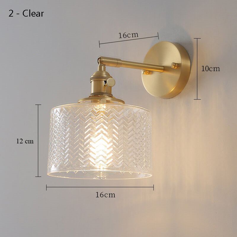 Taavita Glass Wall Lamp LED - Clear Glass Wall Light - Wall Light Fixtures