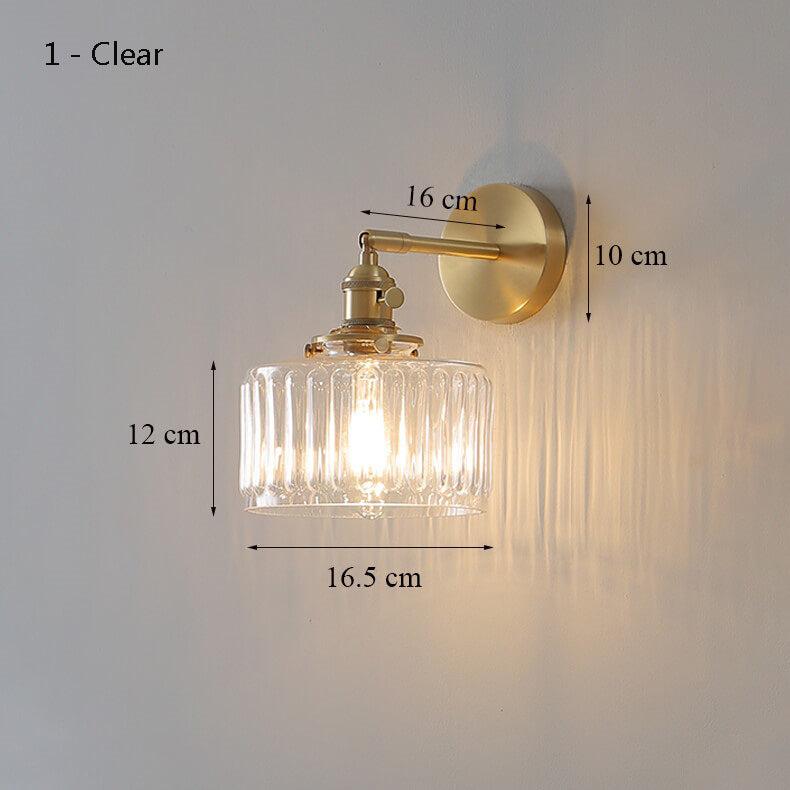 Taavita Glass Wall Lamp LED - Clear Glass Wall Light - Wall Light Fixtures