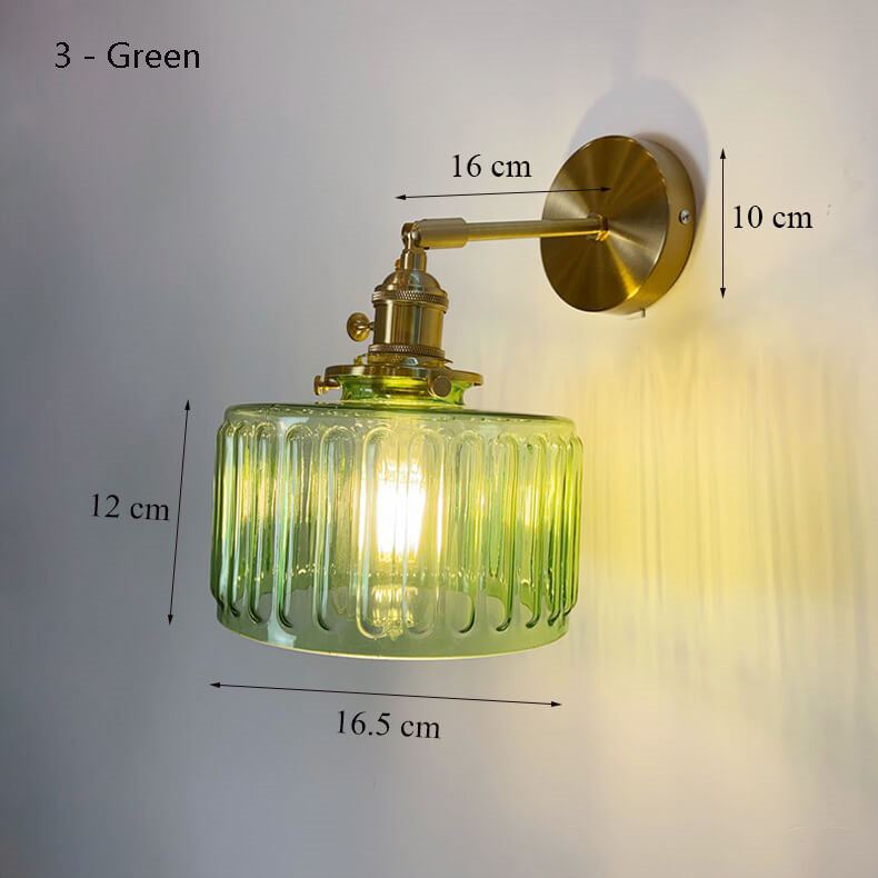 Taavita Glass Wall Lamp LED - Clear Glass Wall Light - Wall Light Fixtures