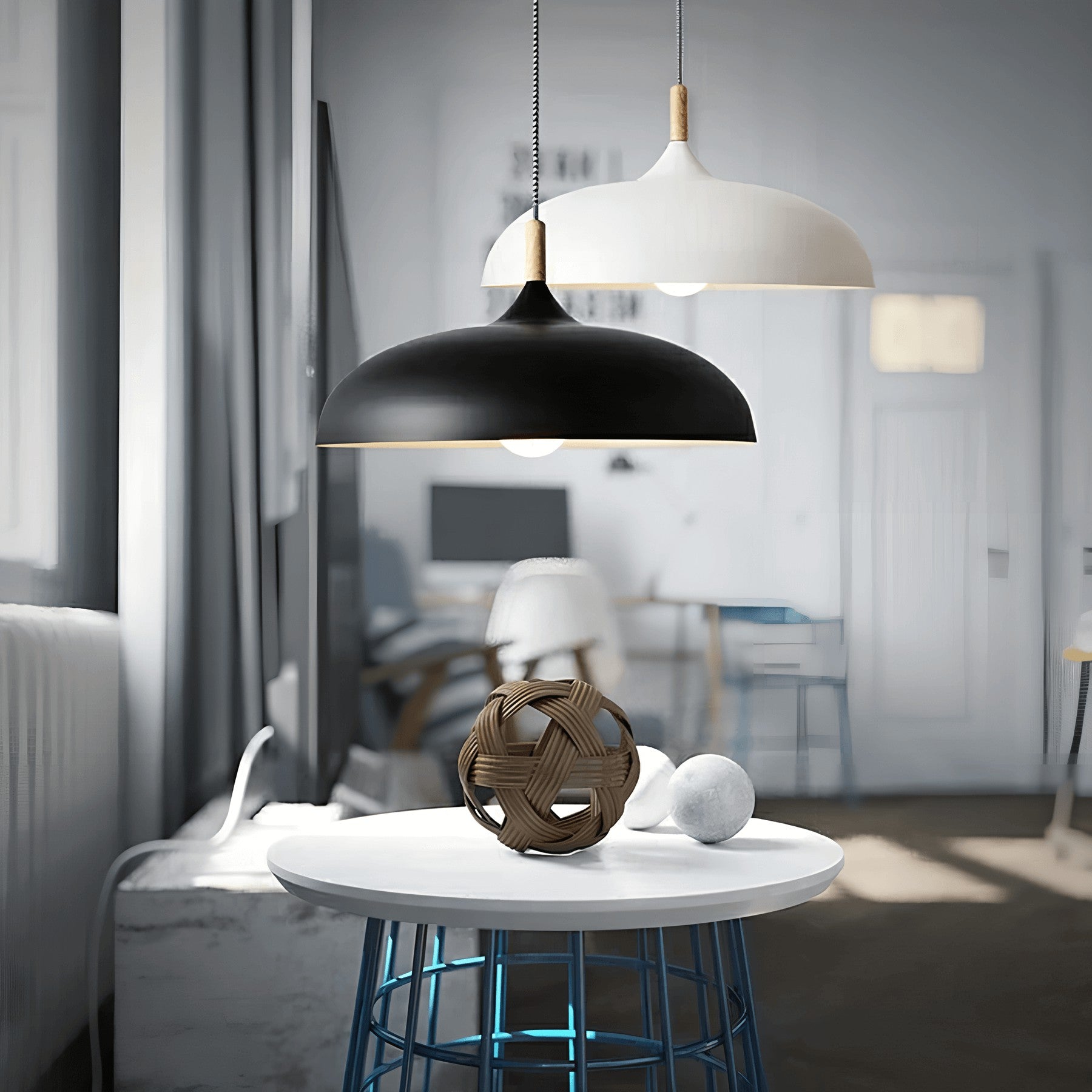 Taavita – Minimalistic Oak Wood LED Ceiling Lamp