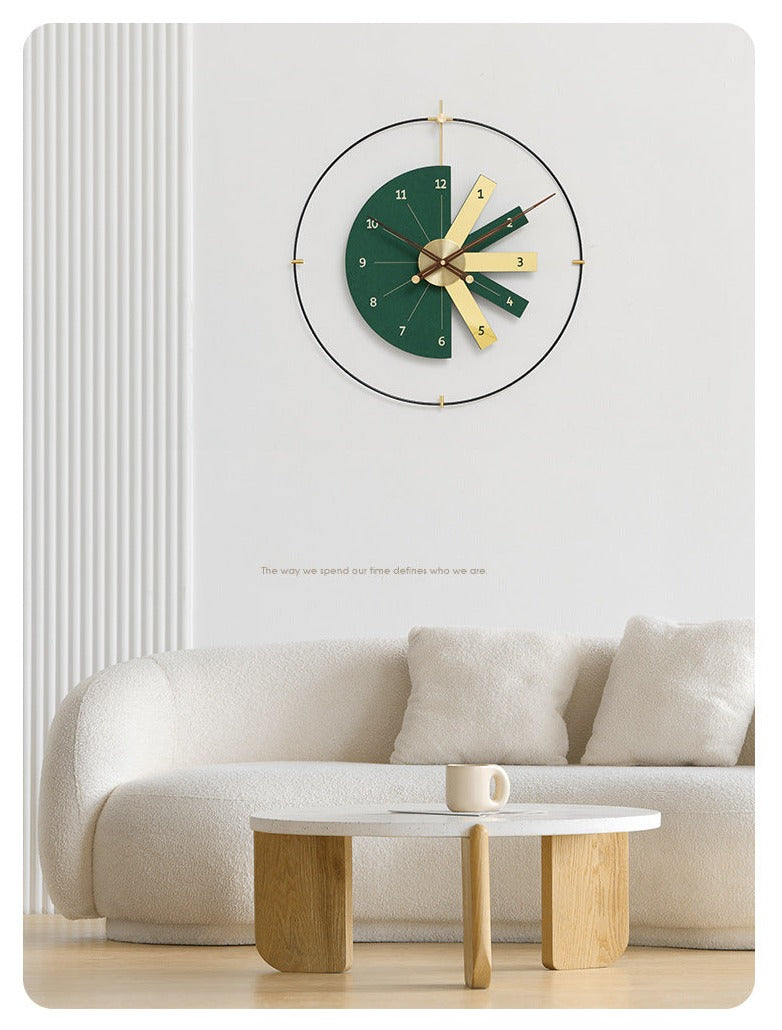 Taavita Wall Clock - Elegant CNC Engraved Design with Eco-Friendly Materials in White, Black, and Green