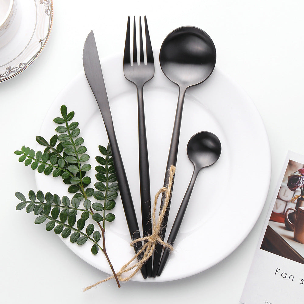 Taavita Collection Black Cutlery Set