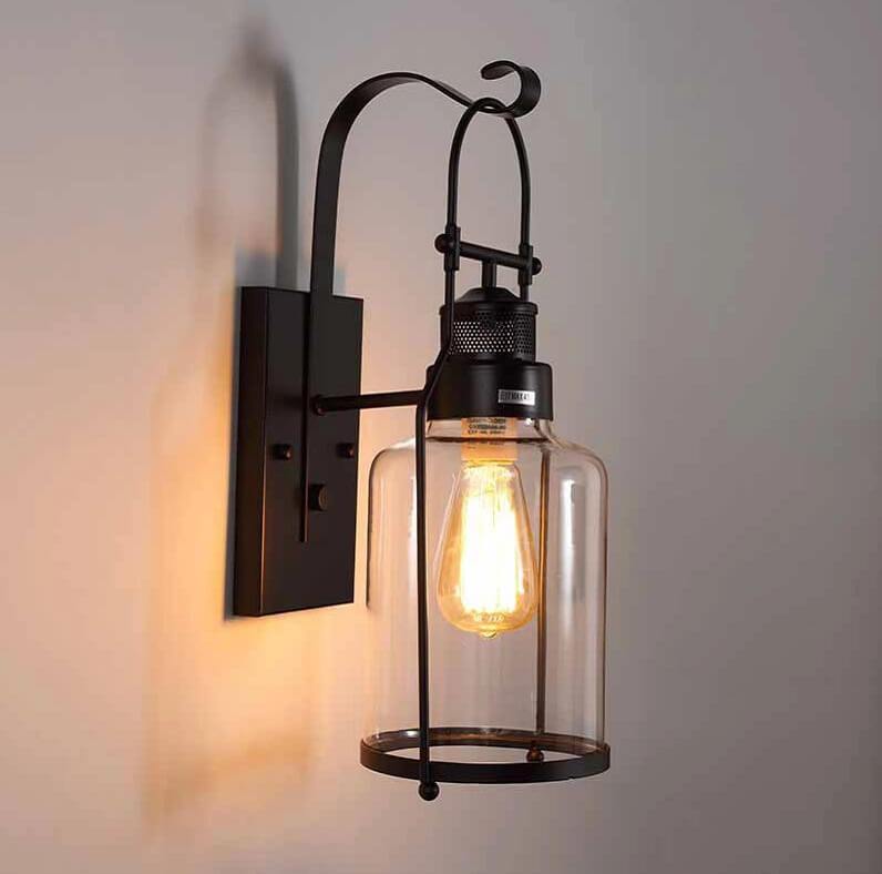 Taavita Vintage 1-Light Lantern Wall Lamp Fixtures