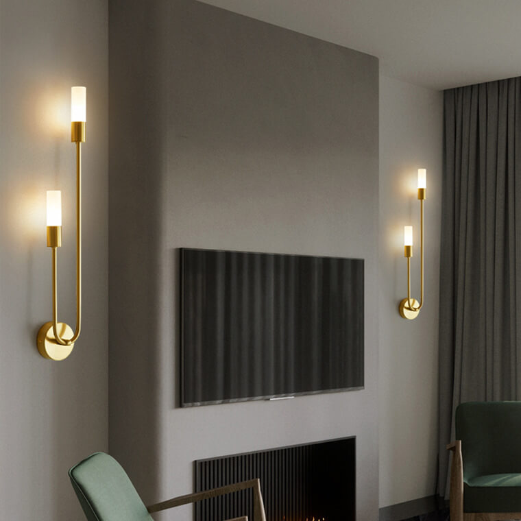 Taavita Minimalist U-Shaped 2-Light Wall Lamps