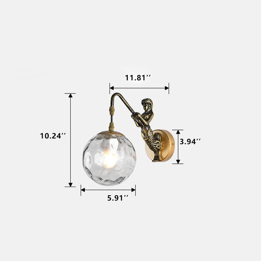 Vintage Rustic Taavita Ball 1-Light Wall Lamp & Light