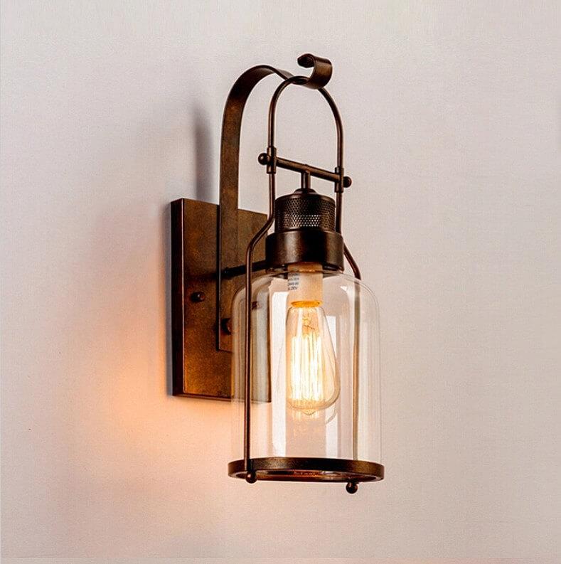 Taavita Vintage 1-Light Lantern Wall Lamp Fixtures