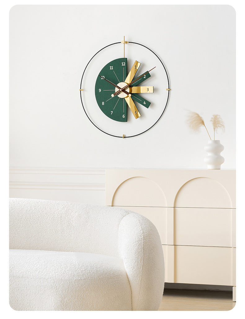 Taavita Wall Clock - Elegant CNC Engraved Design with Eco-Friendly Materials in White, Black, and Green