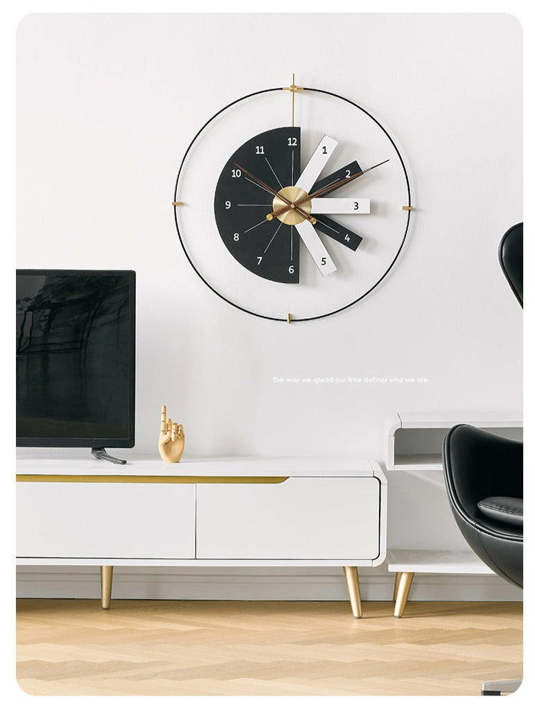 Taavita Wall Clock - Elegant CNC Engraved Design with Eco-Friendly Materials in White, Black, and Green