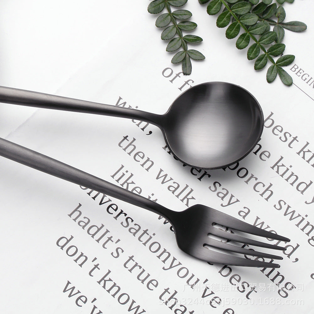 Taavita Collection Black Cutlery Set